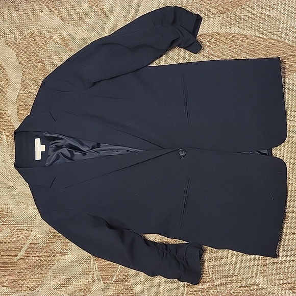 MICHAEL Michael Kors Jackets & Blazers - Michael Kors Navy Blazer with Rouched Sleeves